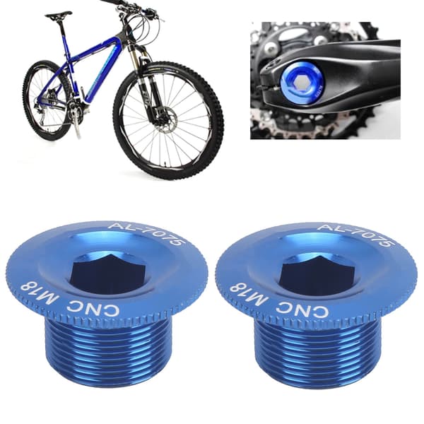 2 st cykelvevarmfästskruvar MTB aluminiumskydd M18 blå cykeltillbehör