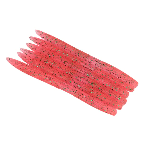 6 stk/sett kunstig orm agn myk PVC bitebestandig for fiske rosa 14 cm