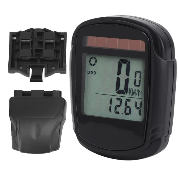Vandtæt trådløs solcykelcomputer med LCD-speedometer - cykeltilbehør