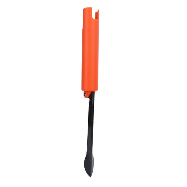 Sammenklappelig fiskestangholder, orange, jordindsats, rustfrit stål, ABS-kompatibel
