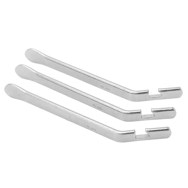 3-delt sykkeldekkspak, lett rustfritt stål, ergonomisk design, hurtigutløser