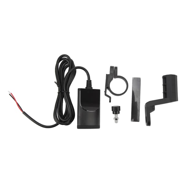 Motorcykel mobiltelefonoplader med dobbelt USB AC hurtigopladning og bakspejlsmontering