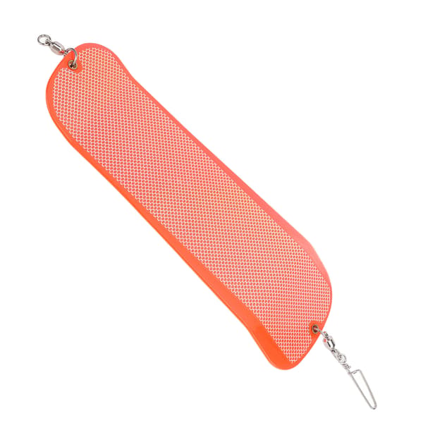 Dobbeltsidet Lysende ABS Fiskeflasher til Havfiskeri, Trolling Tilbehør, 28cm, Orange/Rød
