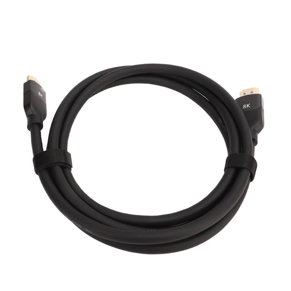 HDMI 2.1 Videokabel 2m Svart PVC Stöder 8K 4K för TV-skärm Konsol PC Bärbar dator
