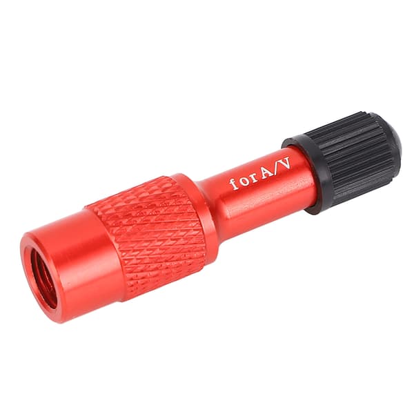Cykelgaffelventiladapter, aluminiumslegering, forlængerventiladapter til mountainbikes og motorcykler, rød.