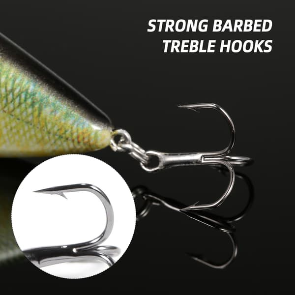 TARUOR 70mm 14.5g synkende agn crankbait med diskantkroker