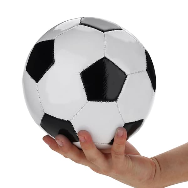 Klassisk sort og hvid fodbold i størrelse 4 til skoletrening, PVC til børn