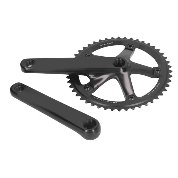 Cykelkrankarmsæt 144 BCD 48T Single Speed Aluminiumlegering Sort