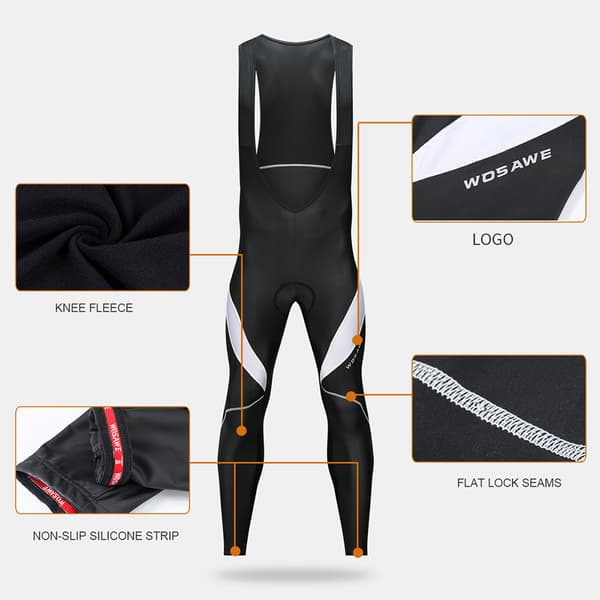 Bib Cykelbyxor Höst Vinter Gelvaddering 3D Vadderade MTB Cykeltights