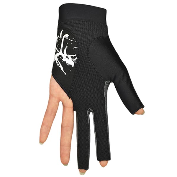 3-fingret billardhandske, venstre hånd, Spandex kø, justerbar, glat, blød, professionel
