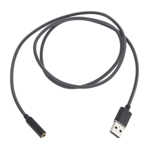 USB lydkort til 3,5 mm jack ekstern stereo hodetelefonadapter Plug and Play