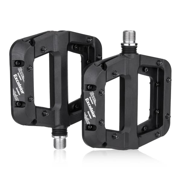Sklisikre MTB sykkelpedaler, plattform, 9/16 tommer, nylonfiber