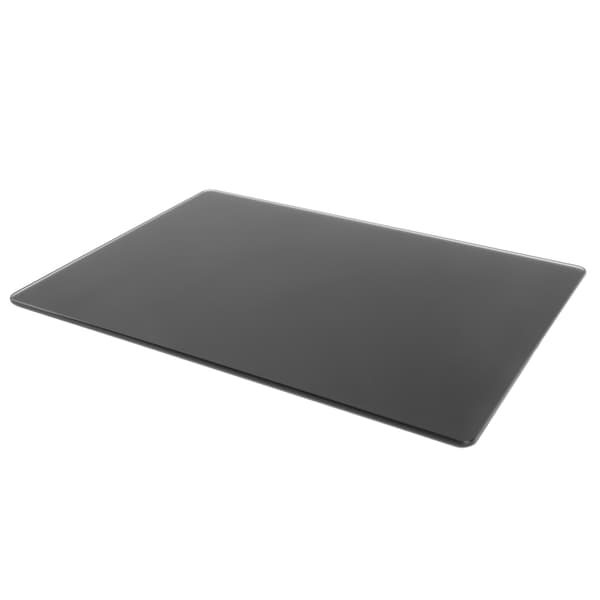 Glasmusemåtte 30x22,5 cm ultratynd råhvid glas skridsikker gummi til gaming