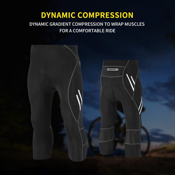 Cykelshorts til mænd med 3D-polstring, høj elasticitet, til mountainbiking