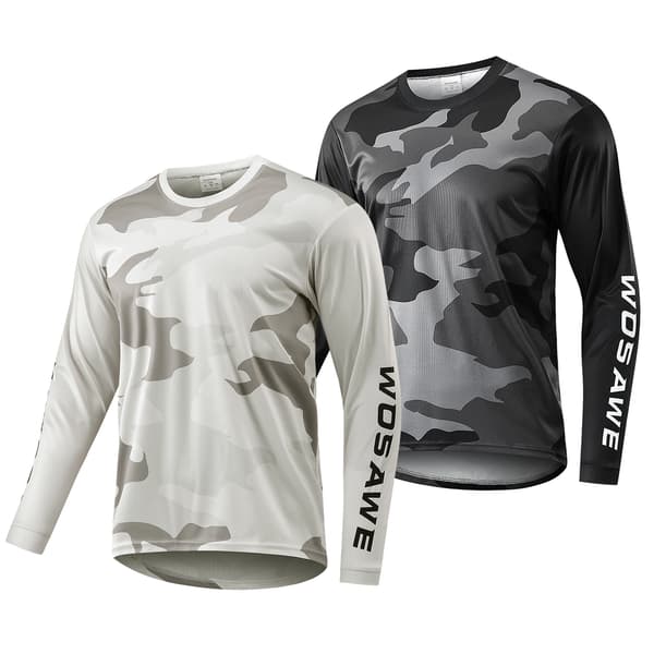 Herre Cykeltrøje Langærmet Downhill Racing MTB Cykeltrøje Polyester