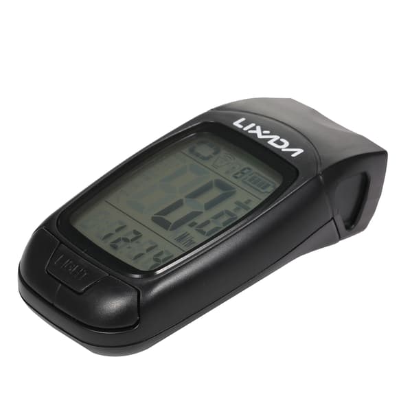 3-i-1 oppladbar trådløs sykkelcomputer med LED-frontlys, horn og speedometer