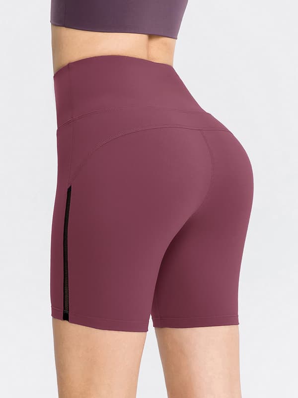 Høy midje sømløse yogashorts leggings for kvinner for trening og løping
