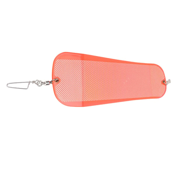 Dobbeltsidet Lysende ABS Fiskeflasher til Havfiskeri, Trolling Tilbehør, 28cm, Orange/Rød
