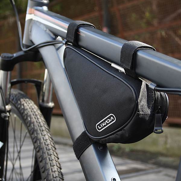 Triangulär framrörsväska för cykel 1,5L Svart Roswheel 12657 600D Polyester