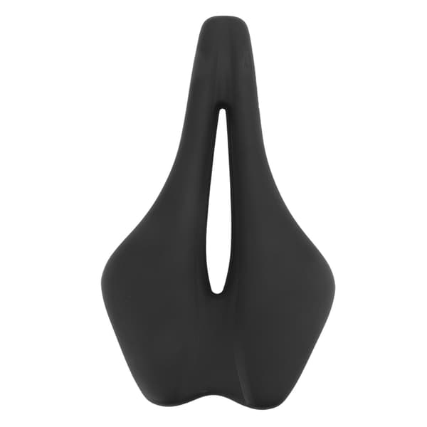 Racercykelsadel med stødabsorbering og ergonomisk design, midterhul, PU-læder