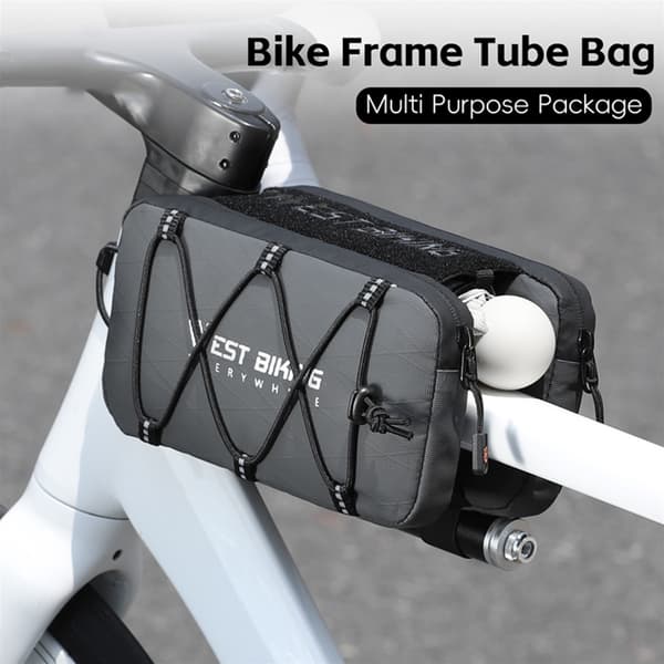 Cykelrammetaske Toprør 1L Polyester Quick Release til Mountain- og Landevejscykler