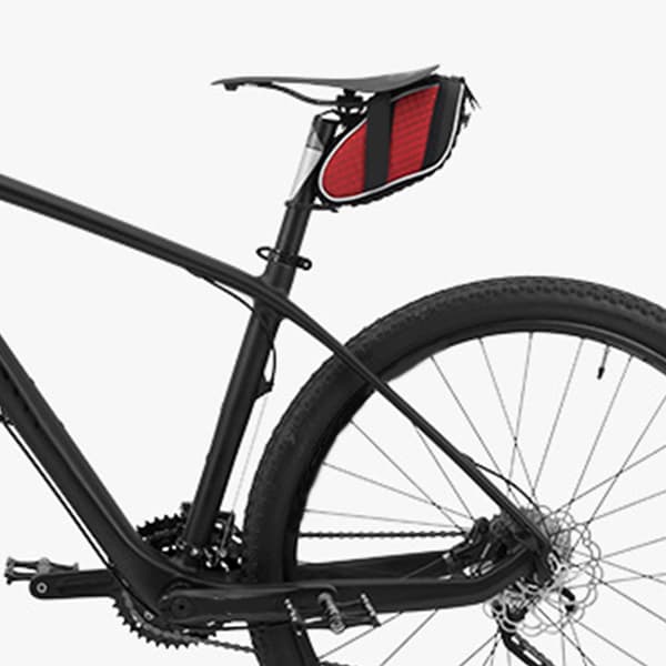 Bag til cykel, polyesterfiber, sadel, cykelorganisator, cykeludstyr, rød