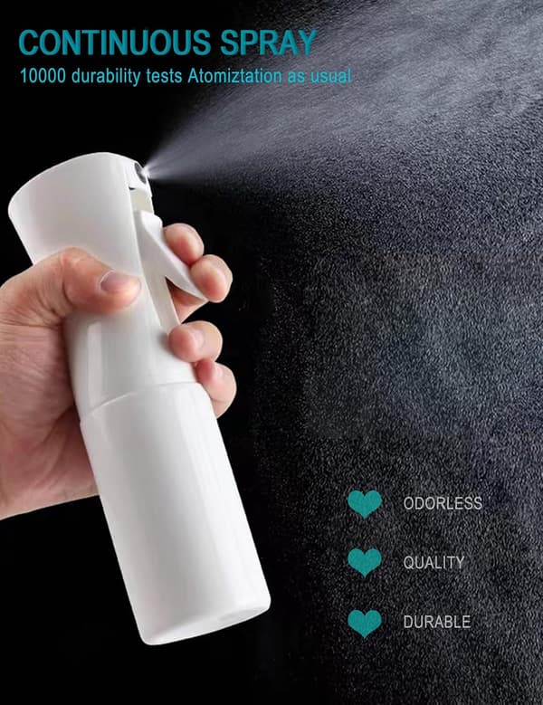 2-pack hårsprayflaskor, 200 ml ultrafin tryckförstärkare med kontinuerlig spray, för växter, hudvård och rengöring.