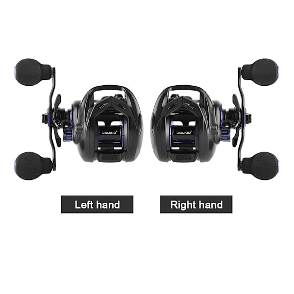 Kolfiber Baitcasting Rulle 5+1BB Magnetbroms 6.3:1 8kg