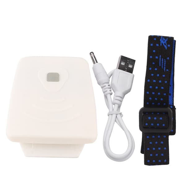 Oppladbar USB LED-hattelykt med infrarød sensor for nattfiske - hvit