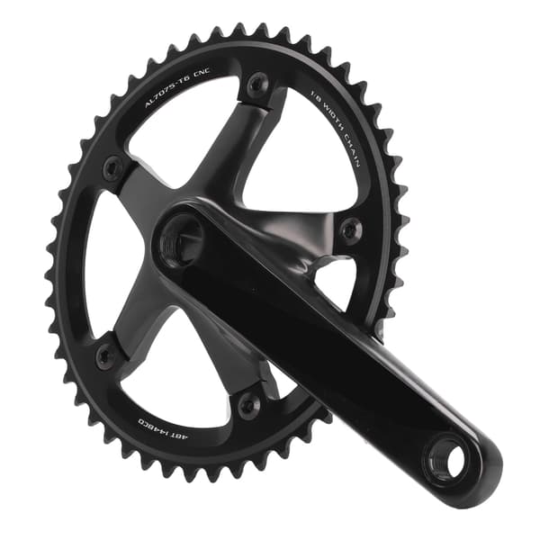 Cykelkrankarmsæt 144 BCD 48T Single Speed Aluminiumlegering Sort
