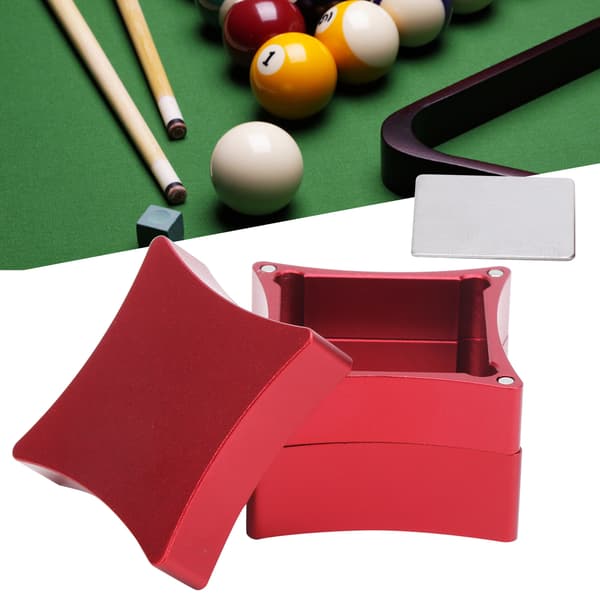 Aluminium Billard Kridtholder med Klips og Tilbehør, Bærbar, Holdbar, Ideel til Pool.