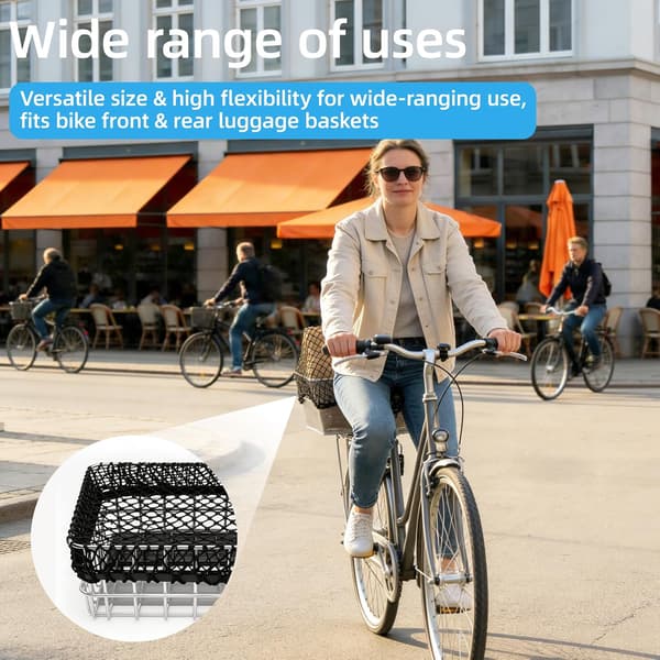 Bagagenet til bagcykelkurv - Stabilt elastisk bagagenet til cykelkurv