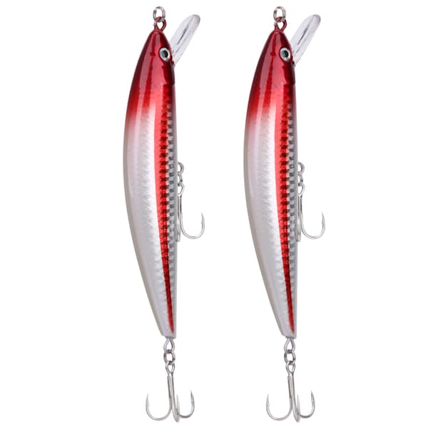 2 st Minnow sjunkande fiskedrag med tungplatta, realistisk simuleringsutrustning #2