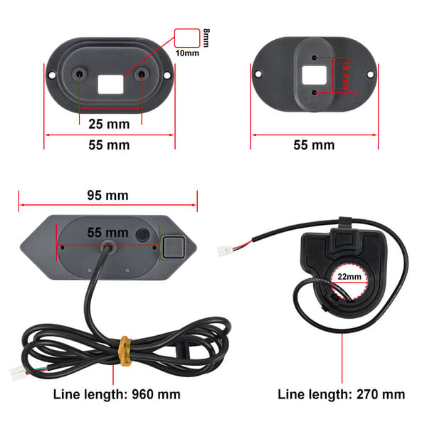 LED baglygte med blinklys og bremse til Xiaomi M365 el-løbehjul