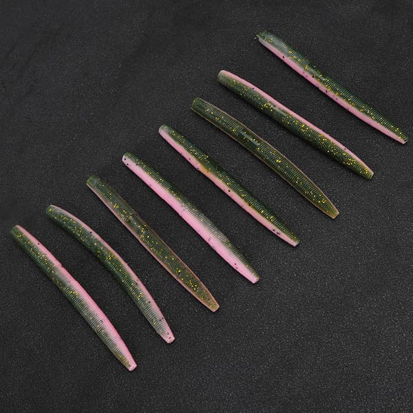 8 STK AR24 Blød Ormefiskelokke 10cm/6.5g Naturtro Simulationsfisketilbehør