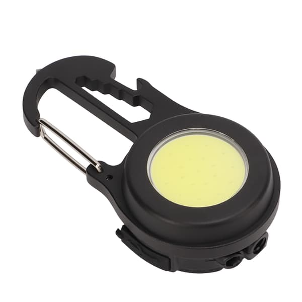 Mini multifunksjonell LED-lommelykt USB-nøkkelring COB bærbar utendørs arbeidslampe