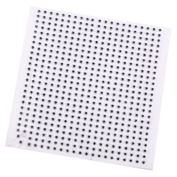 500 st 3D Epoxy Fiskedragsögon för Flugbindning DIY Hantverk (silver, 5mm)