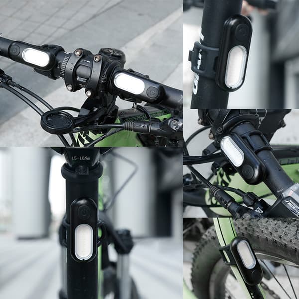 Oppladbar USB LED Sykkelbaklykt med 5 Moduser, IPX5 Vanntett