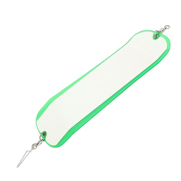 Dobbel Lysende Fiskeflasher ABS 28cm for Havfiske Trolling Tilbehør Transparent Grønn