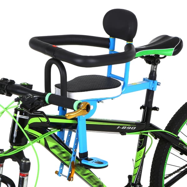 Barns främre cykelsits med fullt stöd och fällbara pedaler - Säker för barn
