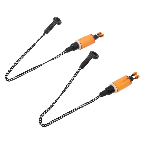 2 STK Fiskalarmkrog ABS Rustfrit Stål Bidindikator til Karpefiskeri Orange