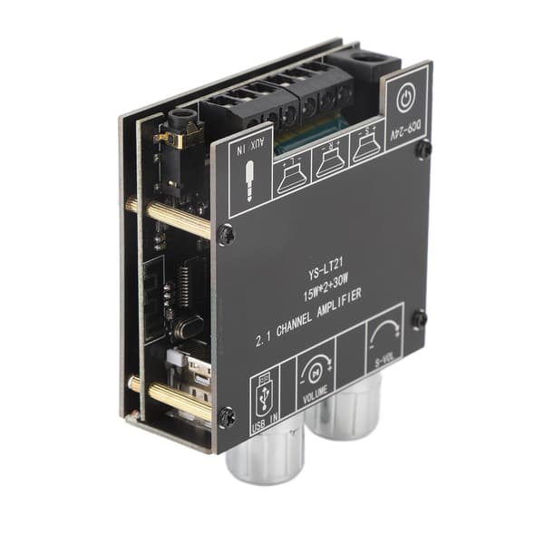 Digital Bluetooth 5.1 Forstærkerkort, 2.1 Kanaler, 15W+15W+30W, med APP-kontrol og Beskyttelse.