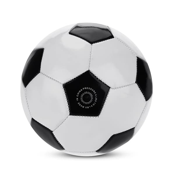 Klassisk sort og hvid fodbold i størrelse 4 til skoletrening, PVC til børn