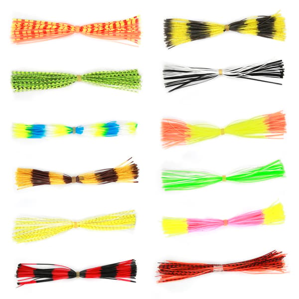 DIY-tillbehör 600 trådar silikonkjolar för spinnerbaits och jiggbeten