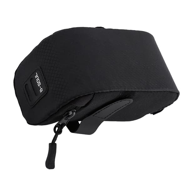 Cykelbagtaske med velcro og lynlås, sort cykelopbevaring