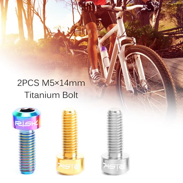 2 st titanskruvar M5×14mm för cykel tumväxel MTB-tillbehör