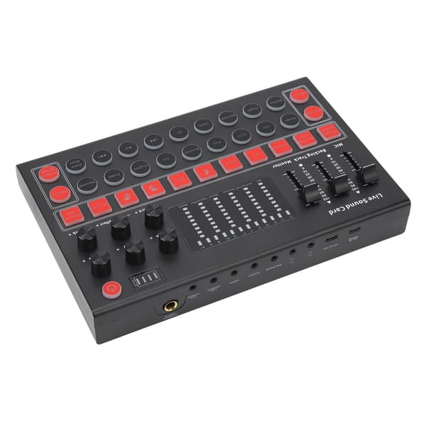 Bærbar stemmemodulator Live lydkort Mini 1200mAh 5V 1A til mobiltelefon PC bærbar tablet