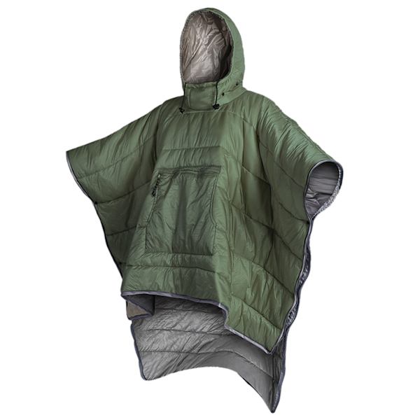 Varm vintersovsäck med ponchostil, lämplig för utomhuscamping