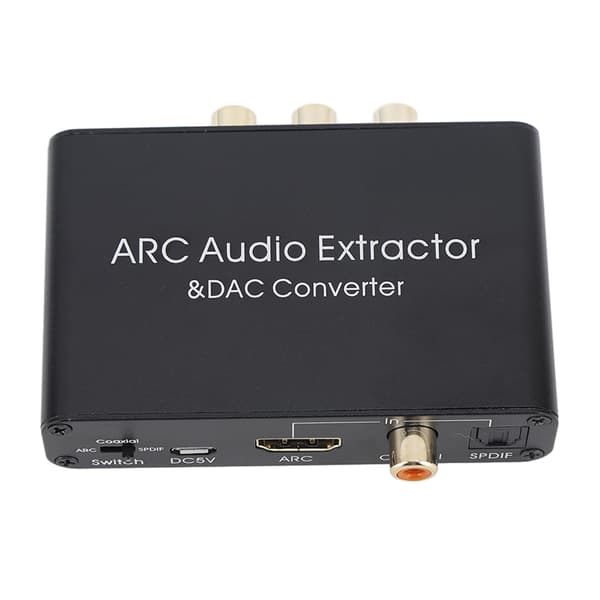 DAC ARC-omvandlare Ljudextraktor med volymkontroll 192KHz Optisk/koaxial ingång