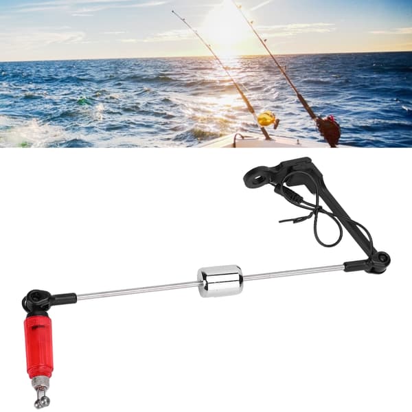 Fiske nappalarm med nappindikatorlys, stang, rustfritt stål, plast, rød